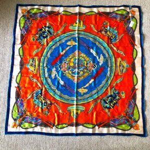Baoshidi NWT 100% Silk Scarf in Vibrant Print